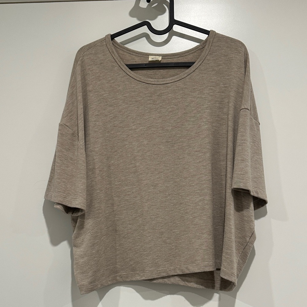 Wilfred Taupe Crop Shirt, Size L